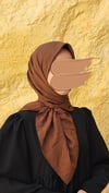 Düz Renk Bambu Kraş Eşarp-Karamel