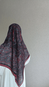 Etnik Desen Büyük Boy Eşarp-Bordo
