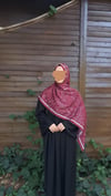 Etnik Desen Pamuklu Şal-Bordo