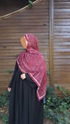 Etnik Desen Pamuklu Şal-Bordo