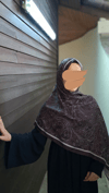 Etnik Desen Pamuklu Şal-Kahve