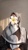 Flora Desen Pamuklu Eşarp-Siyah