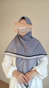 Karahindiba Desen Büyük Boy Eşarp-Gri