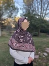 Kilim Desen Pamuklu Soft Şal-Kahve