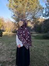 Kilim Desen Pamuklu Soft Şal-Mürdüm