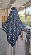 Lâlezar Desen Pamuklu Eşarp-Siyah