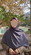 Medine İpeği Büyük Boy Eşarp-Füme