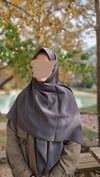 Medine İpeği Büyük Boy Eşarp-Gri