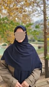 Medine İpeği Büyük Boy Eşarp-Lacivert