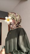 Pamuklu Ahu Desen Soft Eşarp-Orman Yeşili