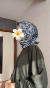 Pamuklu Ahu Desen Soft Eşarp-Siyah