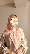 Pamuklu Ahu Desen Soft Eşarp-Turuncu Pembe