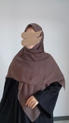 Pamuklu Düz Büyük Boy Eşarp-Acı Kahve