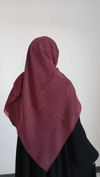 Pamuklu Düz Büyük Boy Eşarp-Bordo