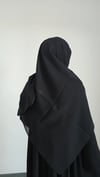 Pamuklu Düz Büyük Boy Eşarp-Bordo Siyah