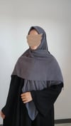 Pamuklu Düz Büyük Boy Eşarp-Füme