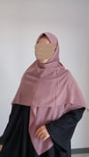 Pamuklu Düz Büyük Boy Eşarp-Pudra