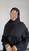 Pamuklu Düz Büyük Boy Eşarp-Siyah