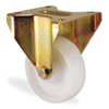 Kama / K4107 RMB 080 / 80 mm Çaplı Sabit Tablalı Ağır Tip Moblen (PP) Kaplı Burçlu Döner Teker