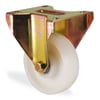 Kama / K4107 RPR 125 / 125 mm Çaplı Sabit Tablalı Ağır Tip Poliamid Rulmanlı Sarı Maşalı Döner Teker