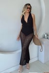 BOYUNDAN BAĞLAMALI PLAJ ELBİSESİ