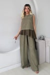 GARNİLİ MODAL BLUZ PANTOLON TAKIM