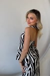 KAHVE ZEBRA DESENLİ TAKIM
