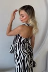 KAHVE ZEBRA DESENLİ TAKIM