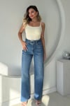 KEMERLİ LİKRALI KOT PANTOLON