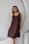 MODAL ELBİSE KAHVE