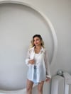 OVERSİZE İPEKSİ LYOCELL GÖMLEK EKRU