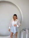 OVERSİZE İPEKSİ LYOCELL GÖMLEK EKRU
