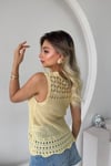 POINTELLE TRİKO TOP SARI