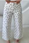 PUANTİYELİ CULOTTE KOT PANTOLON