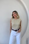 VATKALI PUANTİYELİ BLUZ BEJ
