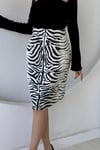 ZEBRA DESENİ MİDİ BOY ETEK