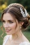 2'li Set İnci Ve Kristal Boncuklu Gelin Saç Aksesuarı El Yapımı Gelin Tacı Tokası Nişan Ve Nikah Seti