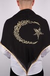 Ay Yıldız Gold Nakışlı Biyeli Damat Örtüsü