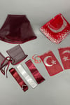 Biyeli Gelin Duvağı Ayyıldızlı Damat Örtüsü ve Takı Kurdele Seti