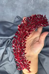 Bordo Salba Gelin Kına Tacı Ve Saç Türban Aksesuarı
