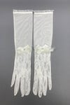 Dantelli Gelin Eldiveni ve Puantiyeli Nikah Şapkası