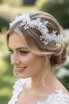 Gelin Tacı Kristal Taşlı El Yapımı Lüks Gelin Saç Aksesuarı Nişan Ve Nikah Tacı