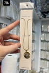 Güneş Figürlü Zirkon Taşlı Gold Kolye