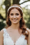İnci Ve Kristal Boncuklu Zarif Gelin Tacı İnce Tasarım Nikah Ve Nişan Saç Aksesuarı
