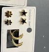 Kadın Gold Çelik Çoklu Küpe Seti - Kararmaz Paslanmaz Çelik Takı