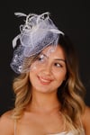 Kırık Beyaz Vualet Nikah Şapkası Ade Gelin Aksesuarı