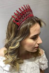 Kırmızı Henna Model Gelin Kına Tacı