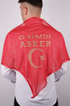 Kırmızı O Şimdi Asker Sim Ay Yıldızlı Nakışlı Asker Örtü Şal