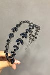Lacivert Taşlı Gelin Tacı