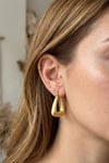 Luxury Seri Antik Mat Bitişli Çelik Kadın Halka Küpe